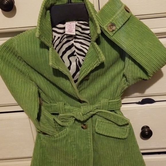 Girls Gymboree apple green cordoroy jacket - Picture 3 of 5